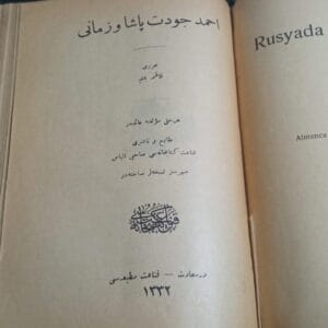 AHMED CEVDET PAŞA ZAMANI(Osmanlıca)/Fatma ALİYE/RUSYADA HAKİKİ VAZİYET(Osmanlıca)/L.TROÇKİ
