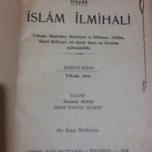 BÜYÜK İSLAM İLMİHALİ/Ömer Nasuhi Bilmen