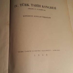 IV.TÜRK TARİH KONGRESİ
