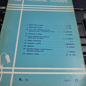 MİMAR SİNAN (Yıl 1973 Sayı 13-Masonların Dergisi )/Hayrullah ÖRS
