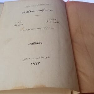 SOSYALİST MESLEKLERİ 1 (Osmanlıca) /Vilfredo PARETO